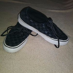 Vans black checkered shoe size 9